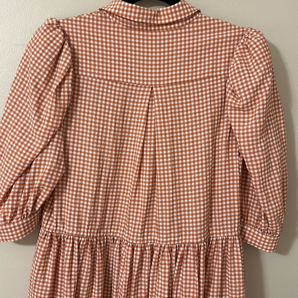 Hunter Bell McCauley Dress Fall Harvest Gingham Size Medium - Picture 13 of 15